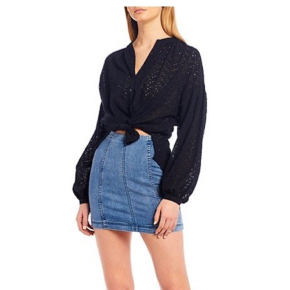 Free People Tops - NWT Free People Maddison Eyelet Button Down S